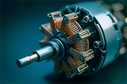 Brushless DC Motor with Electromagnetic Components